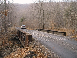 Looking SW along the old railroad grade.