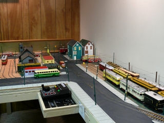 A peek at one corner of the small layout in the "anteroom".