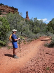 Rich pauses along the trail to take in all the colorful beauty.