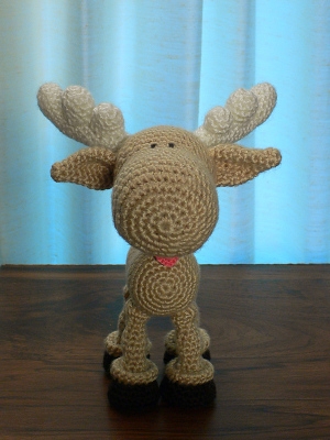 Stuffed moose staredown!