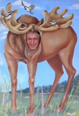 Rich makes an excellent moose!