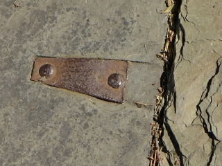 The hinge in the sidewalk—found by accident!