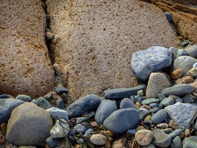 Boulders on the beach