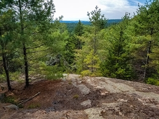 View from a ledge along the old trail