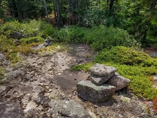 More cairns continue to mark the old trail.