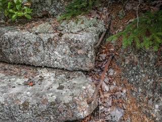 Another unusual method of anchoring granite steps