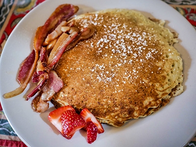 Plain Pancakes for breakfast at the Black Friar Inn