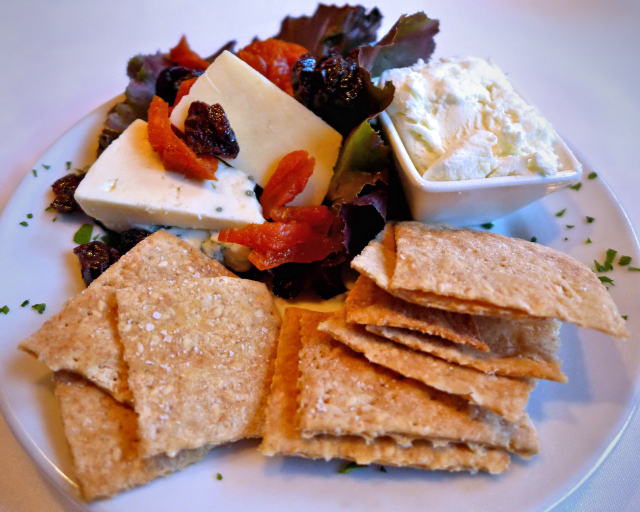 Small cheese plate at Red Sky, Southwest Harbor