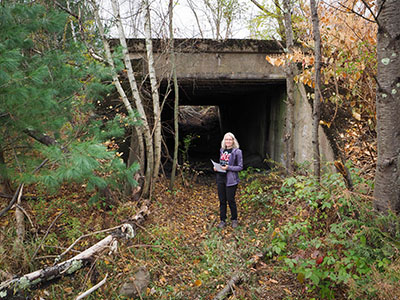 At the southeastern side of the culvert